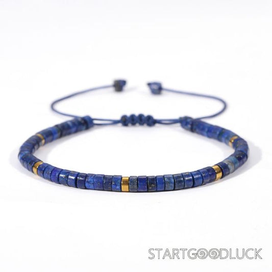 Blue Stone Lapis Bracelet | Handmade String Bracelet | Best Gift For Father