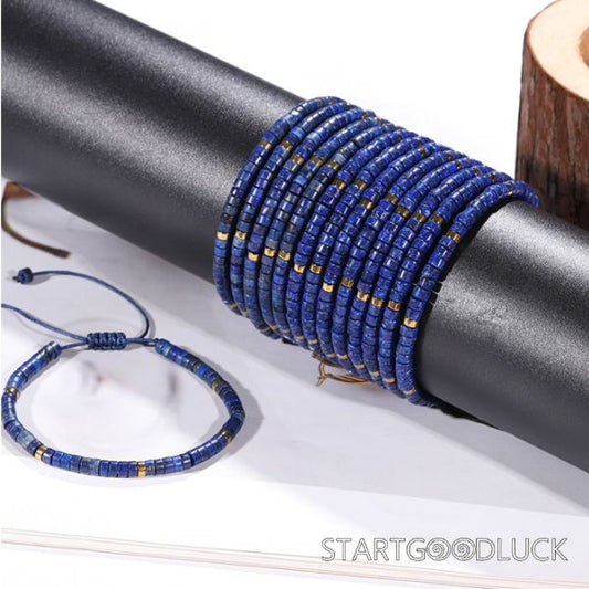 Blue Stone Lapis Bracelet | Handmade String Bracelet | Best Gift For Father