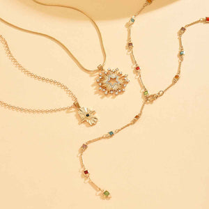Bohemian Layered Necklace - Colorful Crystal Statement Jewelry