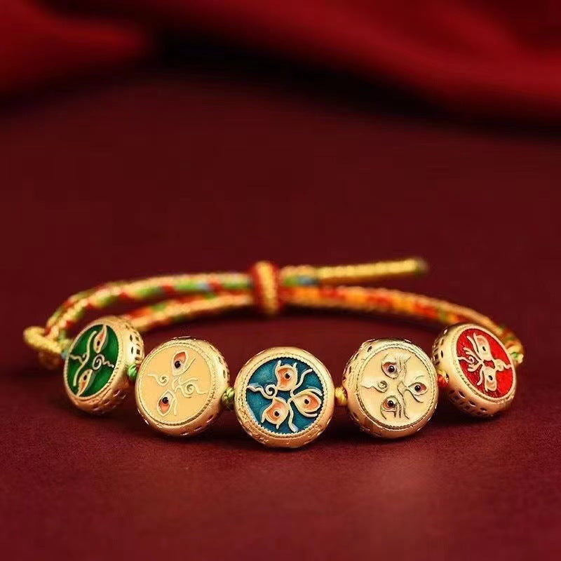 Thangka Hand-Woven Bracelet Amulet for Protection & Good Fortune