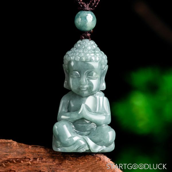 Buddha Jade Pendant Necklace - Hand-Carved Green Jade ,Spiritual Protection & Daily Elegance