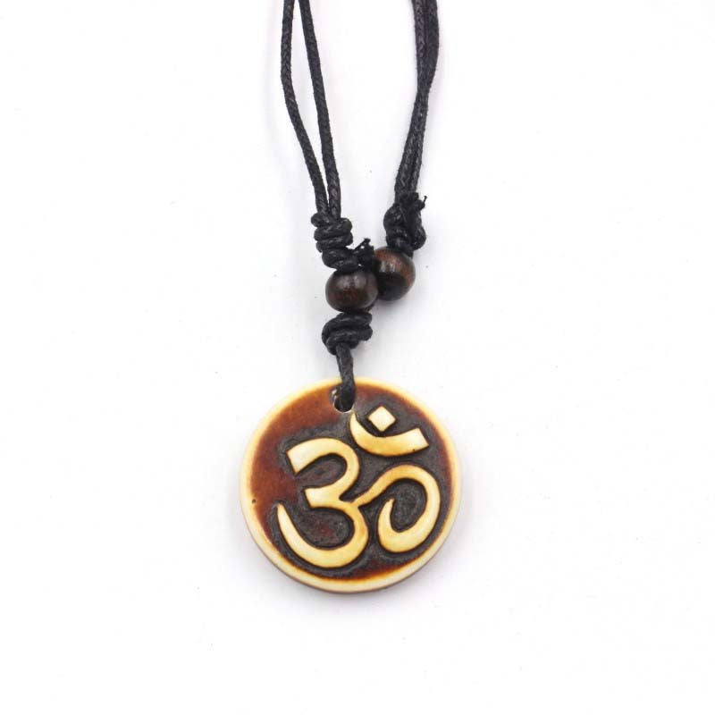 Buddhist Necklace: Handcrafted OM Necklace (Calms Mind, Connects Spirit)
