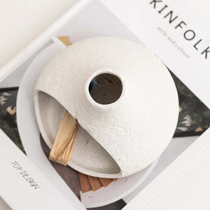 Ceramic Incense Burner - Unique Shaped Home Decor Holder