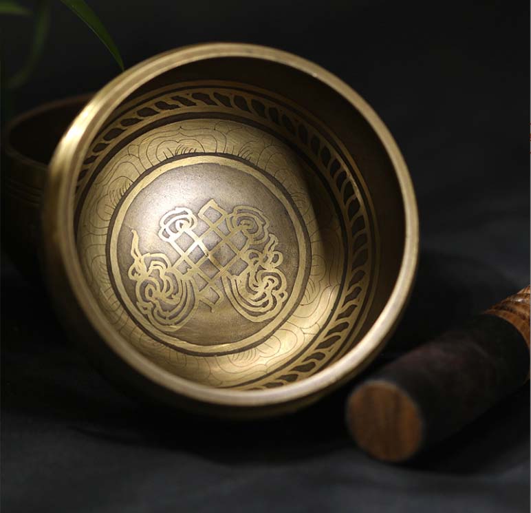 Chinese Knot Singing Bowl | Tibentan-Marked | Stress Relieve
