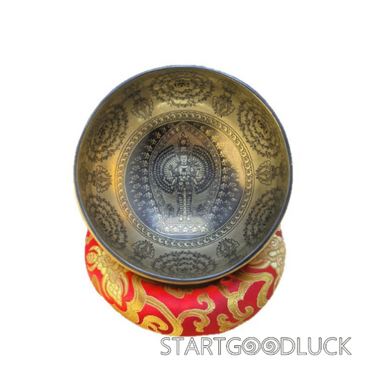 Copper Singing Bowl-Thousand-Hand Kwan-yin | Avert Disaster