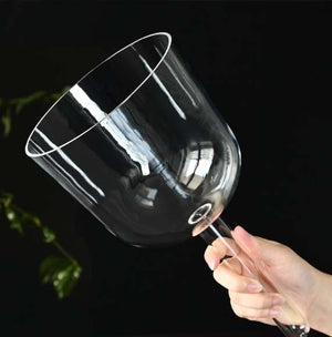 Crystal Singing Bowl With Handle | Colorful Crystal Bowl | Relieve Pressure