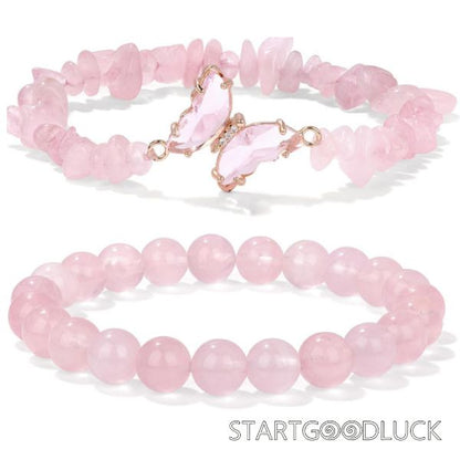Crystal Bracelet Set | Beads & Chips Bracelet | Mental Healing Jewelry