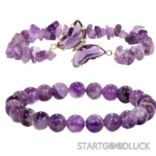 Crystal Bracelet Set | Beads & Chips Bracelet | Mental Healing Jewelry