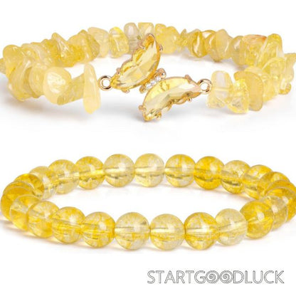 Crystal Bracelet Set | Beads & Chips Bracelet | Mental Healing Jewelry