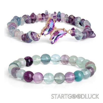 Crystal Bracelet Set | Beads & Chips Bracelet | Mental Healing Jewelry