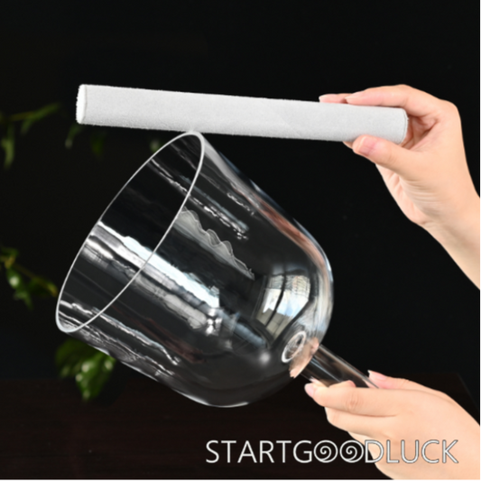 Crystal Singing Bowl With Handle | Colorful Crystal Bowl | Relieve Pressure