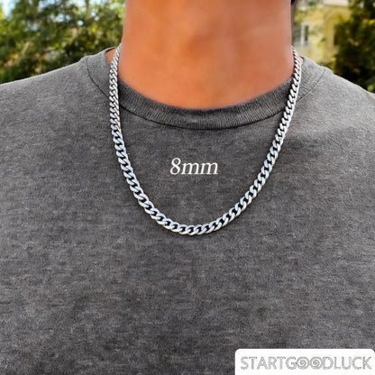 Cuban Link Chain - Men's 18K Copper Silver Plated   Stylish Hip Hop Necklace