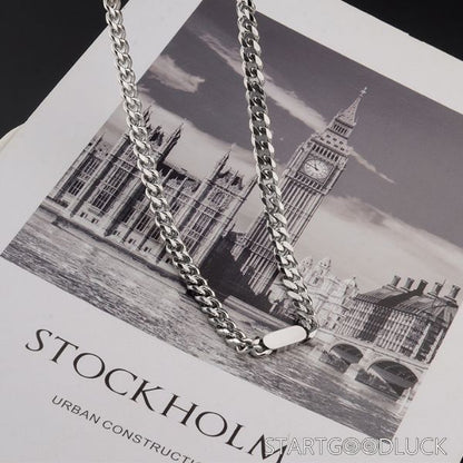 Cuban Link Chain Necklace -Stainless Steel Statement necklace for Men & Women, Fashion Accessory