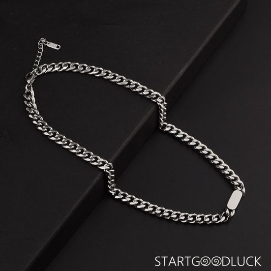 Cuban Link Chain Necklace -Stainless Steel Statement necklace for Men & Women, Fashion Accessory