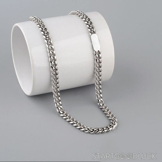 Cuban Link Chain Necklace -Stainless Steel Statement necklace for Men & Women, Fashion Accessory