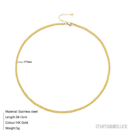Cubic Zirconia Choker Necklace - Fashionable & Dainty Clavicle Necklace