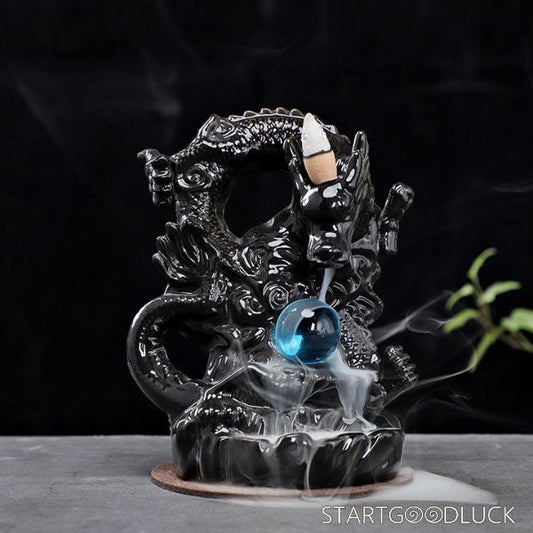 Dragon Backflow Incense Burner  Chinese Dragon-style Backflow Incense Holder