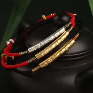 Dragon Knot Red String 925 Silver Plated Peace and Tranquility Bracelet 