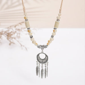 Dream Catcher Necklace |  Ceramic beads Necklace | Ethnic minority style