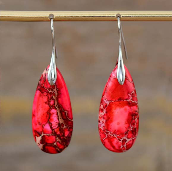Emperor Stone Healing Crystalline Earrings | Colorful Earrings