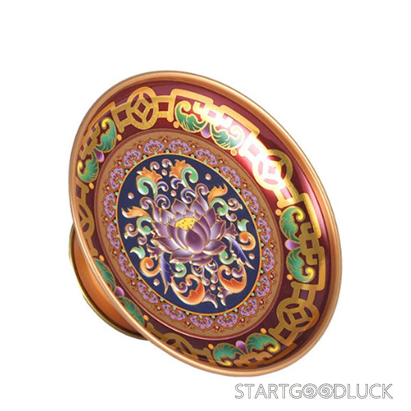 Enameled Buddhist Fruit Plates - StartGoodLuck