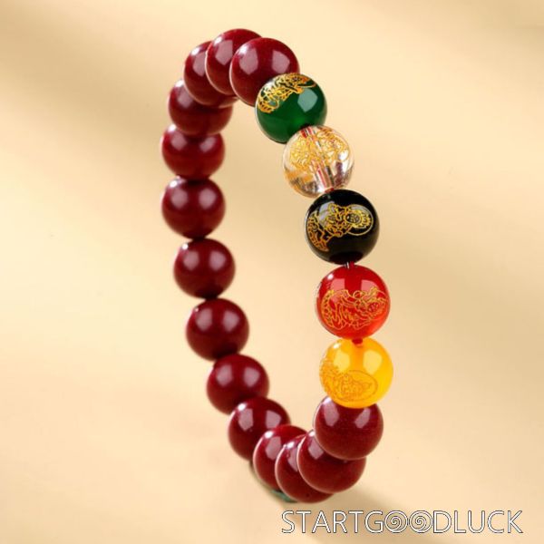 Five Gods of Wealth Bracelet | High quality Cinnabar Bracelet