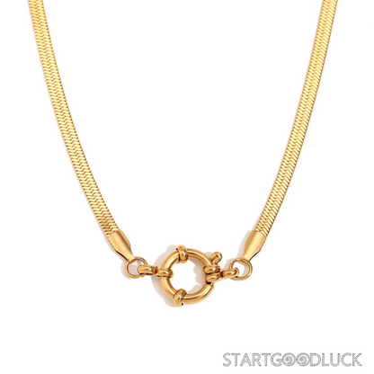 Gold Chain with toggle clasp - Trendy  Statement Necklace for Women