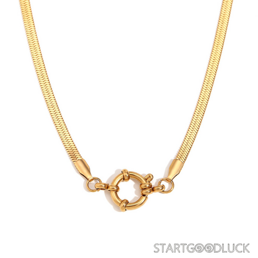Gold Chain with toggle clasp - Trendy  Statement Necklace for Women