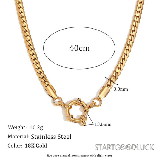 Gold Chain with toggle clasp - Trendy  Statement Necklace for Women
