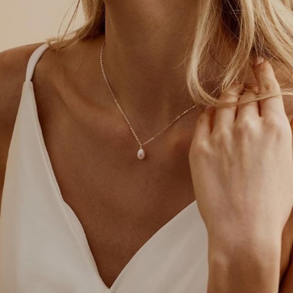 Gold Plated Pearl Prosperity and Wealth  Necklace 