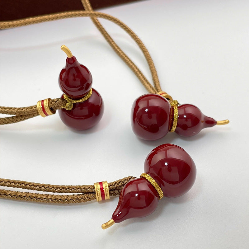 Gourd Necklace for women Chinese style Zen meaning pendant