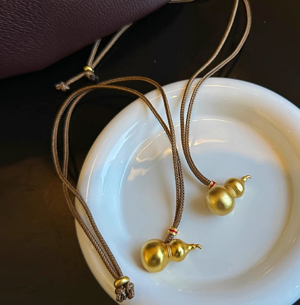 Gourd Necklace for women Chinese style Zen meaning pendant