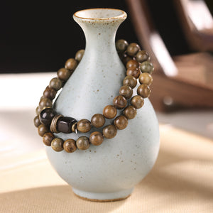 Green Sandalwood Retro Style Buddhist Zen Ethnic Balance and Harmony Bracelets
