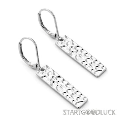 Hammer Square  Earrings | Gold & Silver Square Earrings | Minimalist Statement