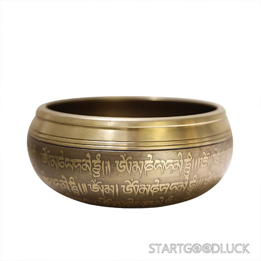 Hand-Carved Copper Tibetan Singing Bowl | Healing & Mindful Meditation
