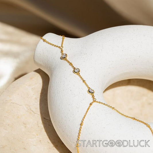 Hand Chain Ring Bracelet | Gold/Silver  Stackable Bracelets
