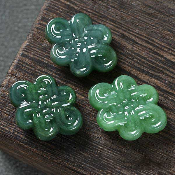 Hand carved jade Pendant - Chinese knot jade pendant