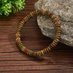 Healing Crystals Bracelet with Volcanic Stone Beads – StartGoodLuck