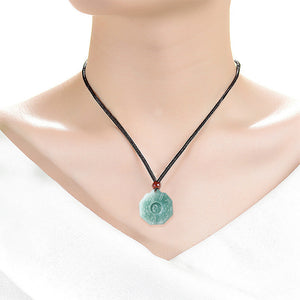 Ice Jade Zen Yinyang Taichi Pendant Balance and Harmony Necklace