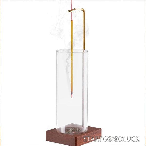 Incense Inverted Burner - Aesthetic Glass & Wood Design | Incense Burner