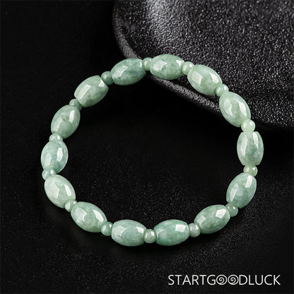 Jade Barrel Bead Bracelet - Minimal Zen Style | Bead Bracelet & Jade Bracelet