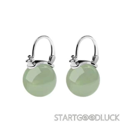 Jade Bead Earrings | Gold d & Silver  Earrings