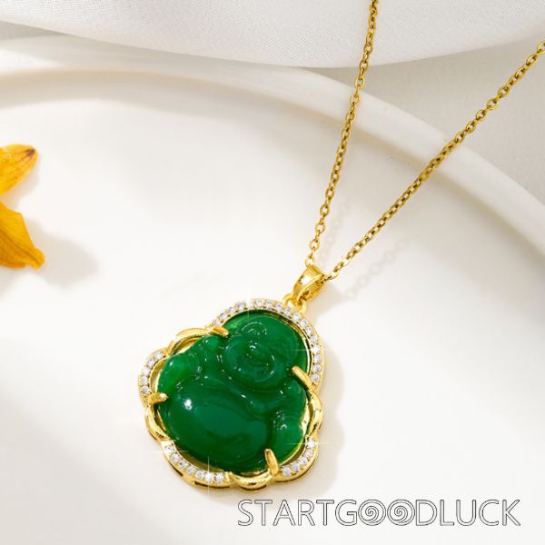 Jade Buddha Pendant | Jade With Gold