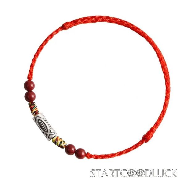Koi Fish Red String Braceket | Cinnabar Bead Bracelet | Get Score High Bracelet