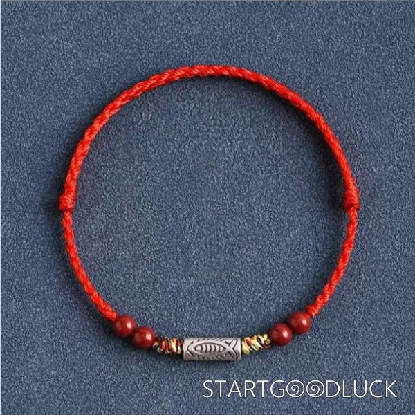 Koi Fish Red String Braceket | Cinnabar Bead Bracelet | Get Score High Bracelet