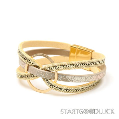 Ladies Leather Multi-layer Bracelet | Best Choice for women's Birthday Gifet | Eight Color to choose