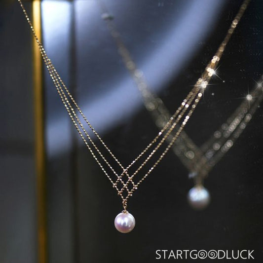Layered Pearl Necklace - Elegant Chic Statement Pendant Jewelry for Women