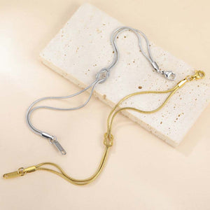 Layered chain Necklace - Gold & Silver Minimalist Snake Chain Necklace