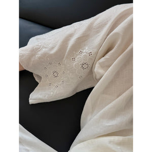 Linen Embroidered Pants Women's Casual  Pants