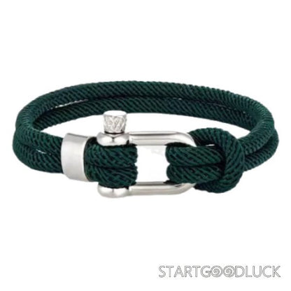 Man Silver Clasp Bracelet | Simple and Versatile Bracelet | Six Colors To Choose